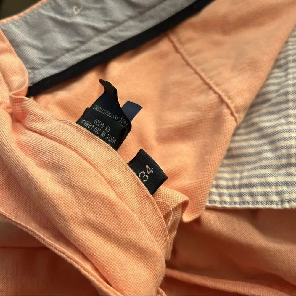 Polo by Ralph Lauren 34 Pastel Orange Peach Shorts Preppy Sporty Old Money